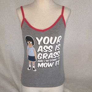 Bob’s Burgers grey & red Tank Top adjustable straps